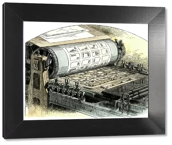 Cylinder printing press, 1800s