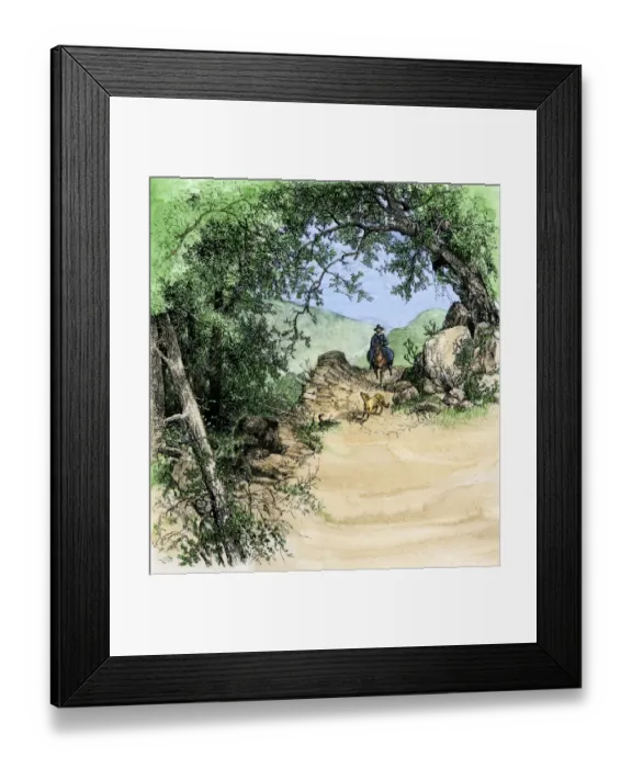 Framed Print : Traveler in colonial Maryland Framed Print : Traveler in colonial Maryland