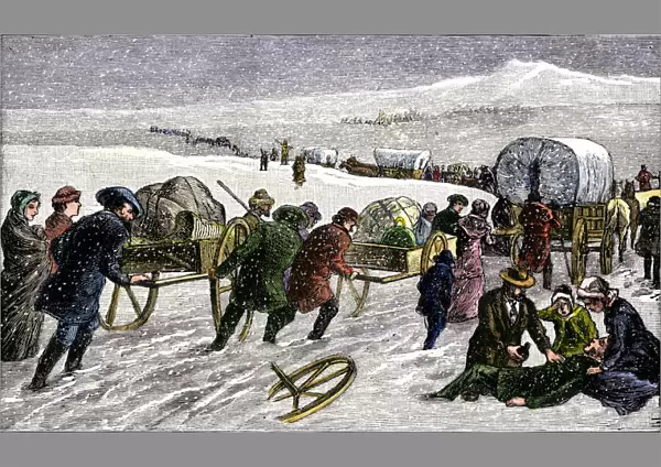 Mormons caught in a prairie blizzard en route to Utah