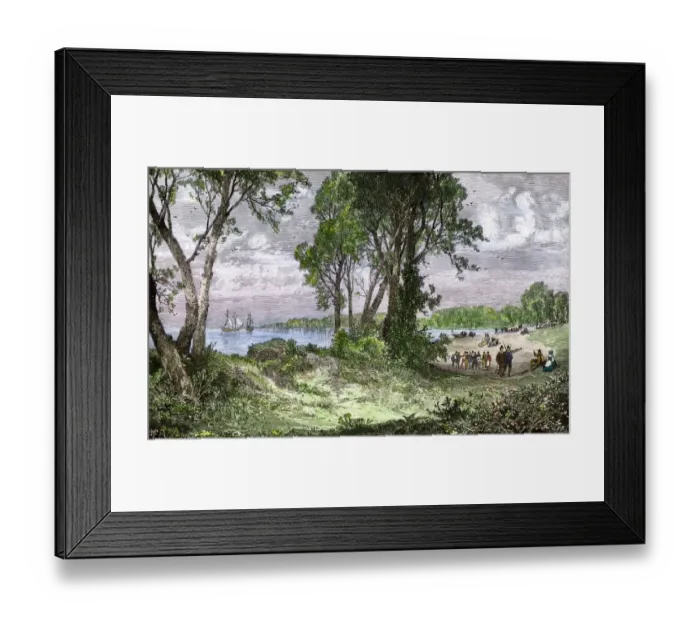 Framed Print : Delaware settled by colonists from Sweden, 1600s Framed Print : Delaware settled by colonists from Sweden, 1600s