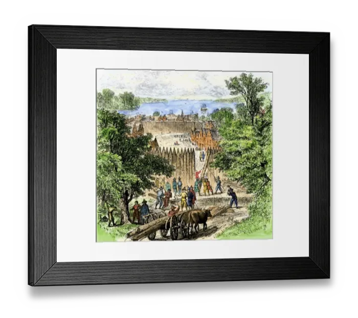 Framed Print : Stockade which became Wall Street