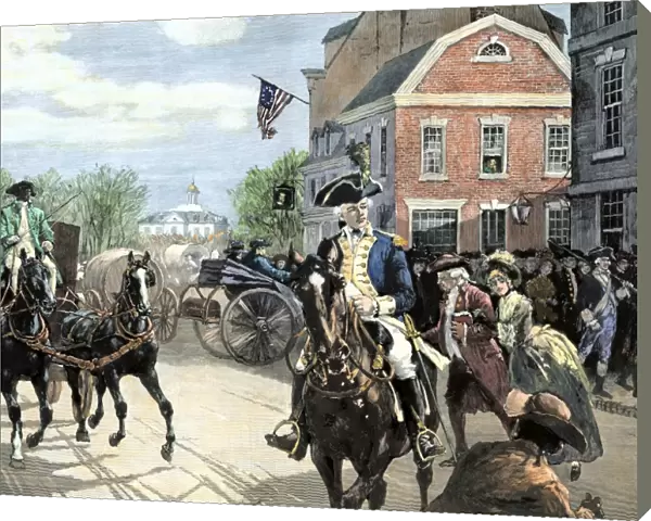 New York City on the day of Washingtons first inauguration