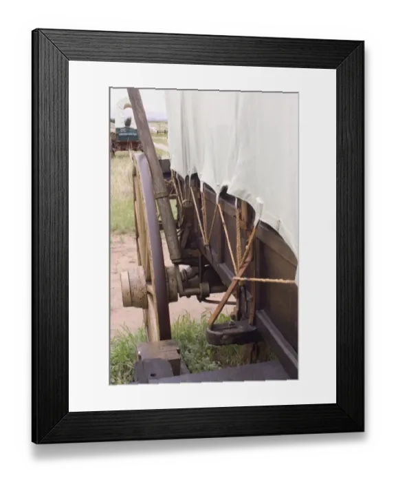 Framed Print : Covered wagon brake detail Framed Print : Covered wagon brake detail