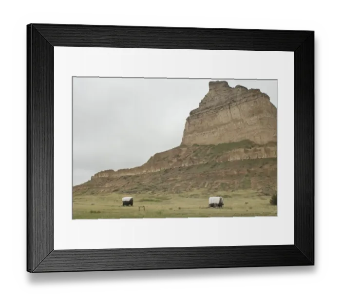 Framed Print : Covered wagons on the Oregon Trail Framed Print : Covered wagons on the Oregon Trail