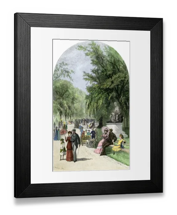 Framed Print : Central Park in New York City, 1880s Framed Print : Central Park in New York City, 1880s