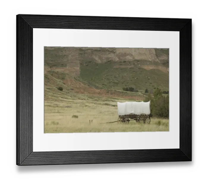 Framed Print : Covered wagon on the Oregon Trail Framed Print : Covered wagon on the Oregon Trail