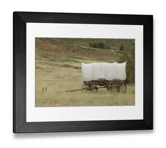 Framed Print : Covered wagon on the Oregon Trail Framed Print : Covered wagon on the Oregon Trail