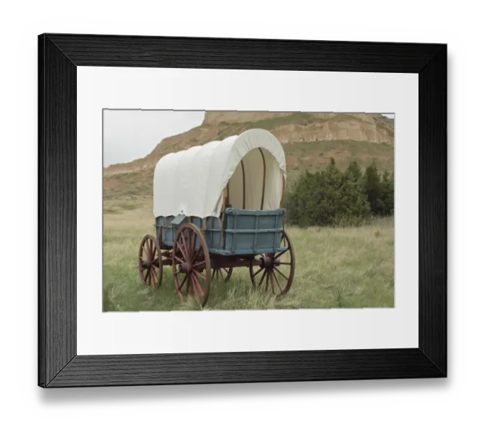 Framed Print : Covered wagon on the Oregon Trail Framed Print : Covered wagon on the Oregon Trail