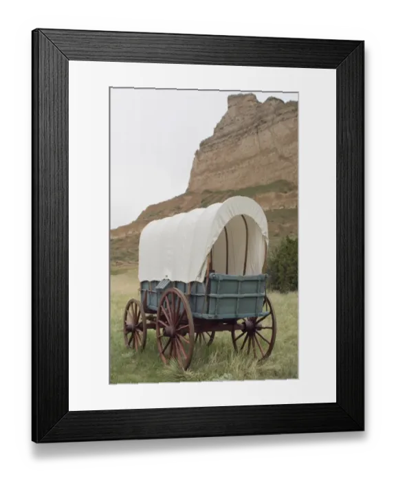 Framed Print : Covered wagon on the Oregon Trail Framed Print : Covered wagon on the Oregon Trail
