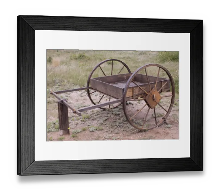 Framed Print : Mormon Trail hand-cart