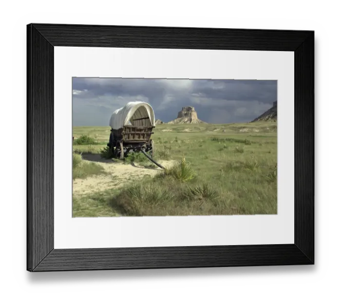 Framed Print : Conestoga wagon on the Oregon Trail Framed Print : Conestoga wagon on the Oregon Trail