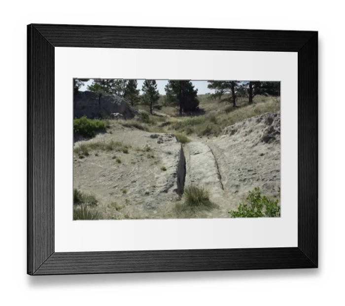 Framed Print : Wagon tracks on the Oregon Trail, Wyoming Framed Print : Wagon tracks on the Oregon Trail, Wyoming