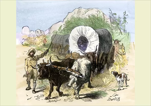 Pioneers moving west, early 1800s