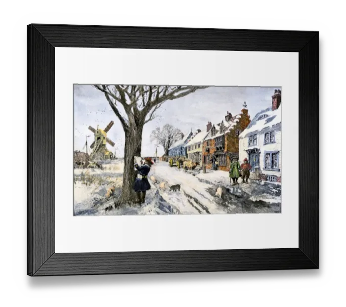Framed Print : Posting Wall Street in New Amsterdam, 1600s Framed Print : Posting Wall Street in New Amsterdam, 1600s