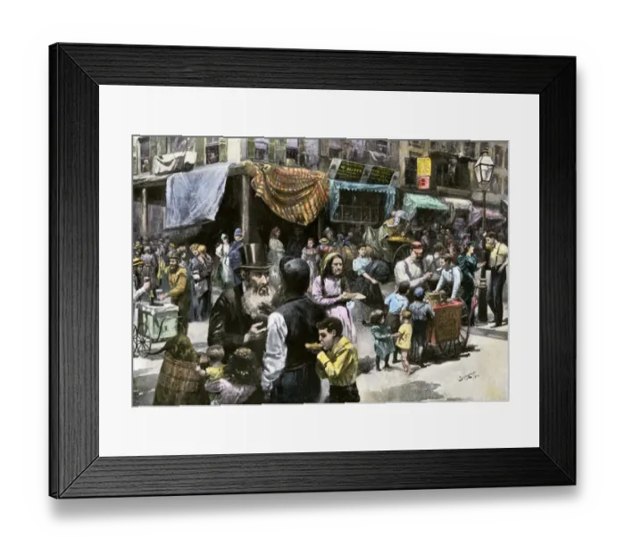 Framed Print : Jewish immigrants in New York City, 1890s Framed Print : Jewish immigrants in New York City, 1890s