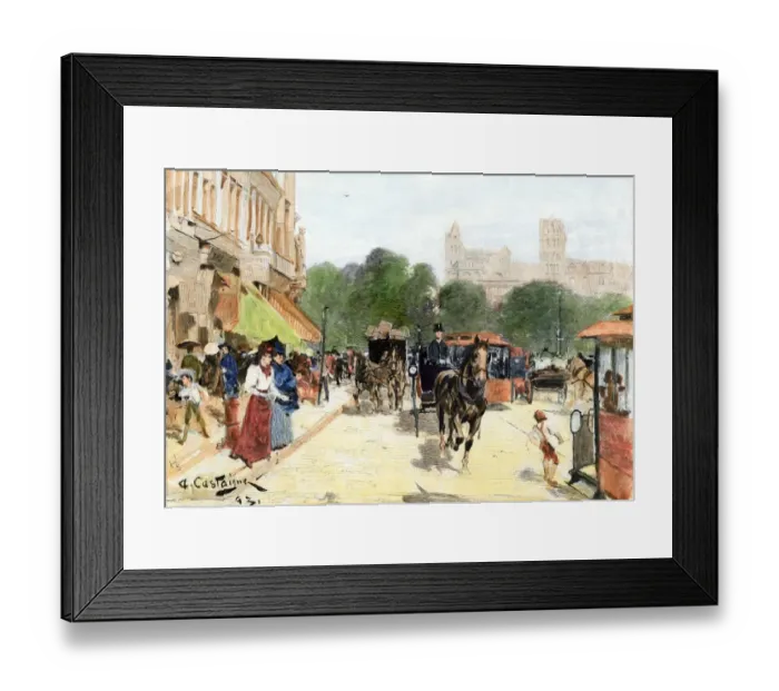 Framed Print : Broadway, New York City, 1890s