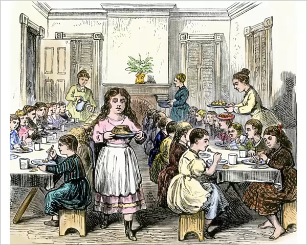 Childrens Aid Society dining-hall, 1800s