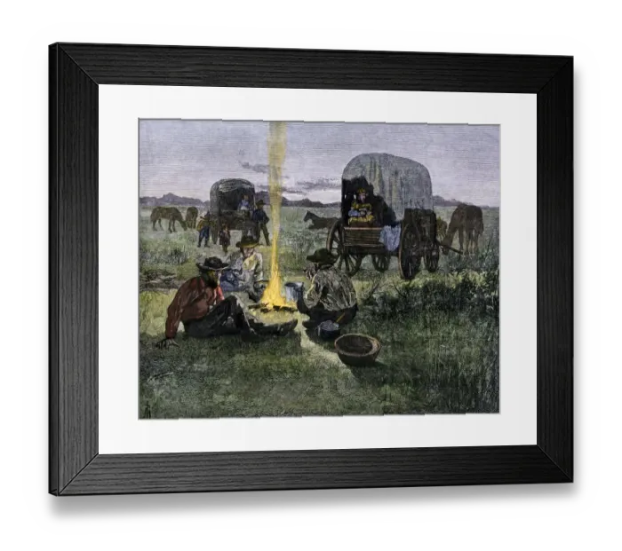 Framed Print : Santa Fe Trail pioneers Framed Print : Santa Fe Trail pioneers