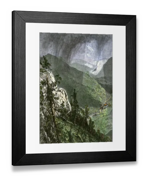 Framed Print : Covered wagon coming through Cumberland Gap Framed Print : Covered wagon coming through Cumberland Gap