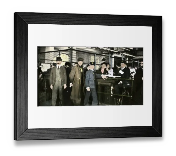 Framed Print : Immigrants in line at Ellis Island Framed Print : Immigrants in line at Ellis Island