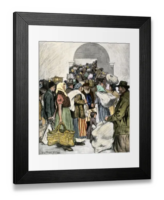 Framed Print : Ellis Island, port of entry for European immigrants, 1903 Framed Print : Ellis Island, port of entry for European immigrants, 1903