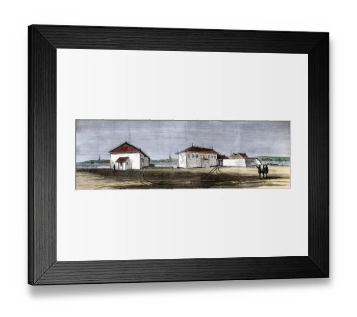 Framed Print : US Navy powder magazines on Ellis Island Framed Print : US Navy powder magazines on Ellis Island