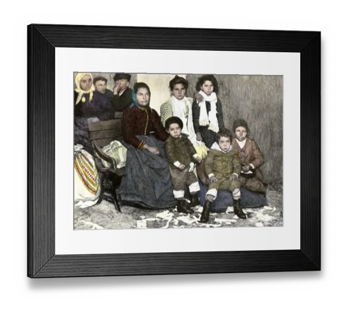 Framed Print : Family of prospective American citizens at Ellis Island Framed Print : Family of prospective American citizens at Ellis Island