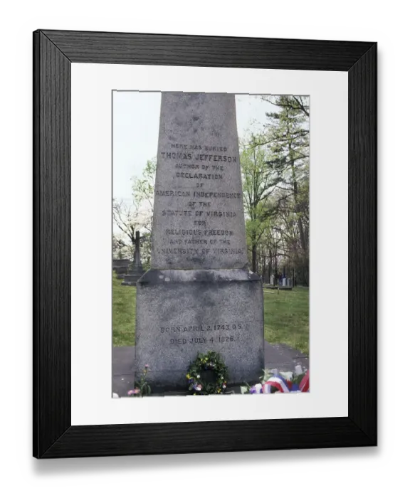 Framed Print : Grave of Thomas Jefferson Framed Print : Grave of Thomas Jefferson