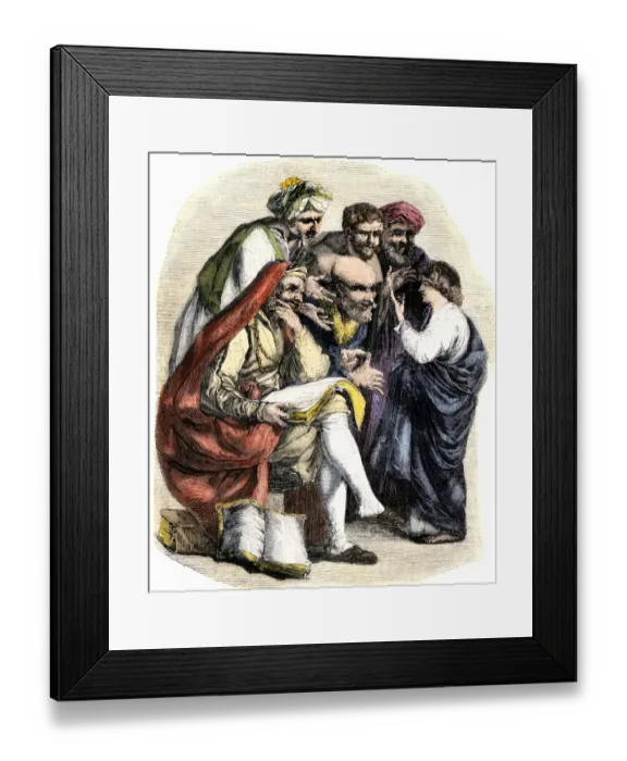 Framed Print : Jews teaching a child the laws of ancient Israel Framed Print : Jews teaching a child the laws of ancient Israel