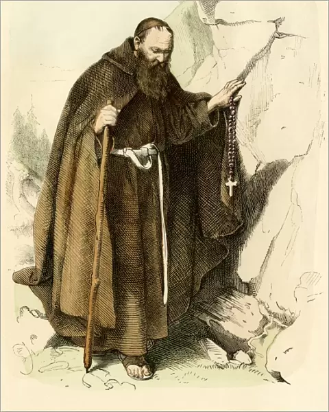 Hermit monk in the Middle Ages