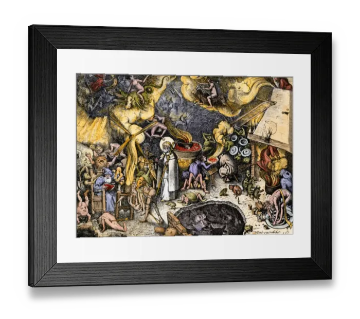 Framed Print : Black magic countered by St James to Elder Framed Print : Black magic countered by St James to Elder