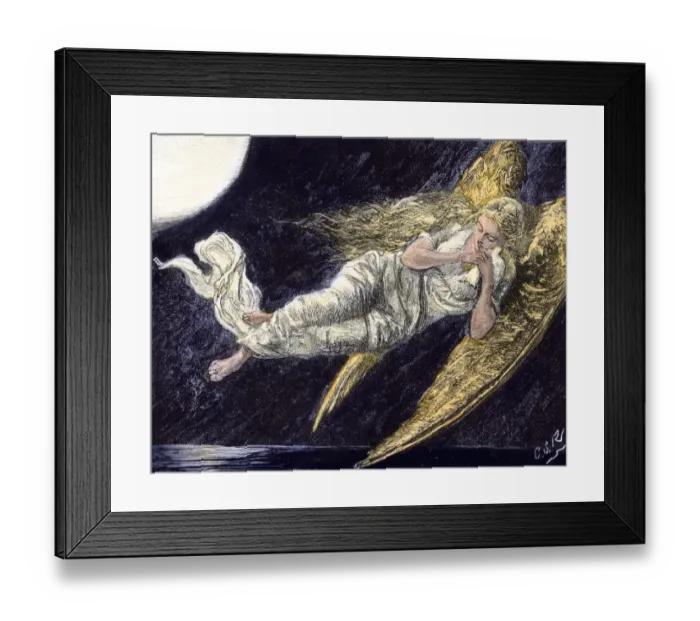 Framed Print : Angel in moonlight Framed Print : Angel in moonlight