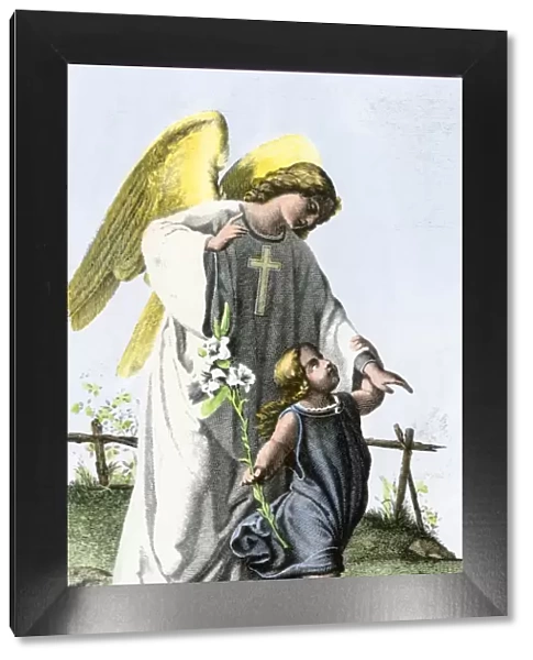 Guardian angel and a child