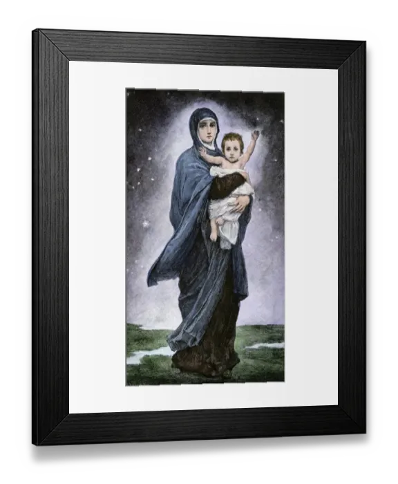 Framed Print : Baby Jesus with his mother, Mary Framed Print : Baby Jesus with his mother, Mary