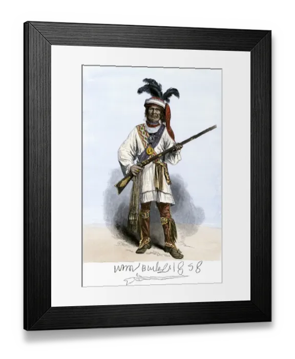 Framed Print : Billy Bowlegs, chief of the eastern Seminole tribe Framed Print : Billy Bowlegs, chief of the eastern Seminole tribe