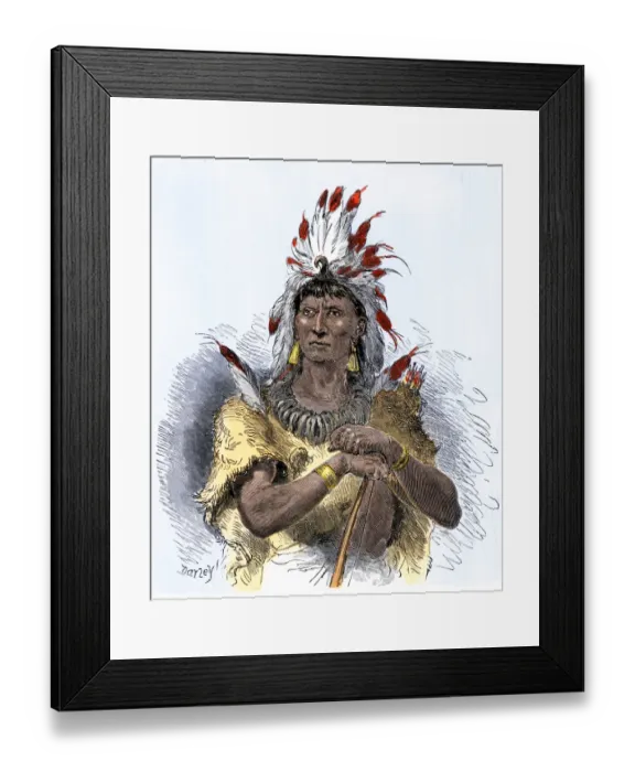 Framed Print : Tomo-Chi-Chi, chief of the Yamacraw Framed Print : Tomo-Chi-Chi, chief of the Yamacraw
