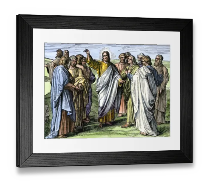 Framed Print : Jesus addressing the Apostles after the Resurrection Framed Print : Jesus addressing the Apostles after the Resurrection