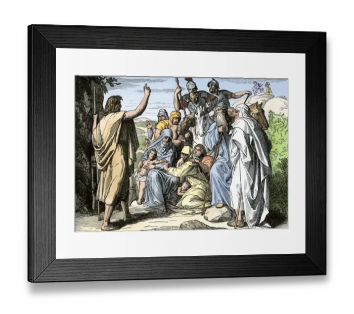 Framed Print : John the Baptist preaching Framed Print : John the Baptist preaching