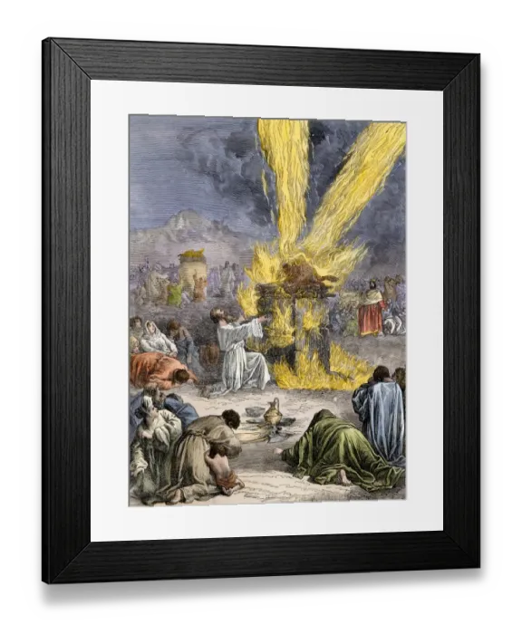 Framed Print : Elijah demonstrating the power of the Hebrew god Framed Print : Elijah demonstrating the power of the Hebrew god