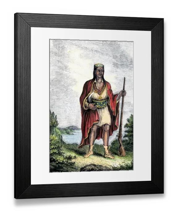 Framed Print : Wampanoag chief Metacomet Framed Print : Wampanoag chief Metacomet