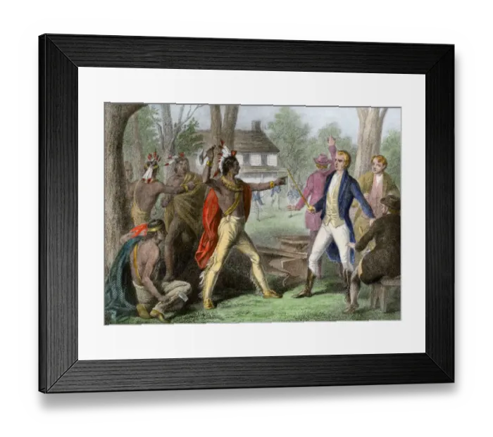 Framed Print : Tecumseh confronting William Henry Harrison Framed Print : Tecumseh confronting William Henry Harrison