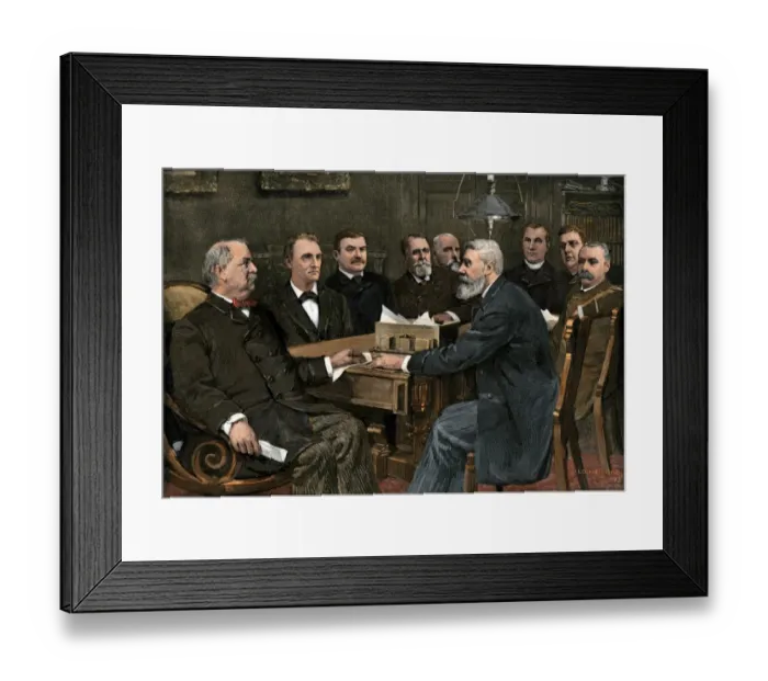 Framed Print : Grover Cleveland and his Cabinet, 1893 Framed Print : Grover Cleveland and his Cabinet, 1893