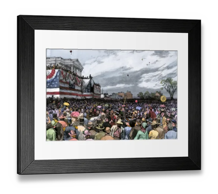 Framed Print : Grover Clevelands inaugural address, 1885