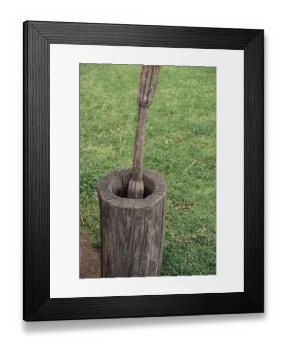 Framed Print : Native American corn grinding tools, Tennessee Framed Print : Native American corn grinding tools, Tennessee