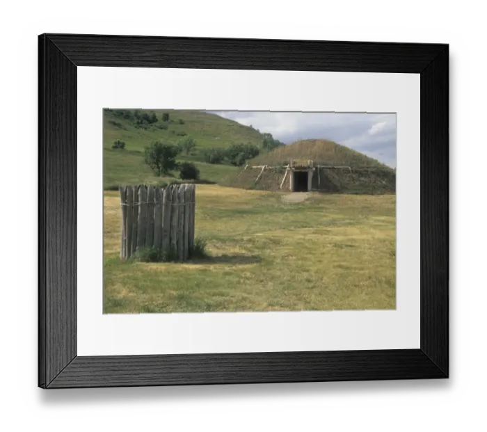 Framed Print : Reconstructed Mandan earth lodge Framed Print : Reconstructed Mandan earth lodge