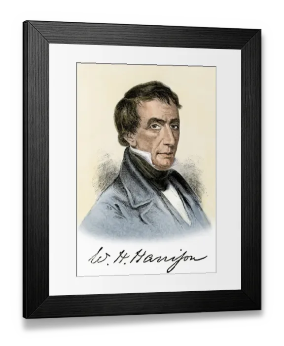 Framed Print : President William Henry Harrison