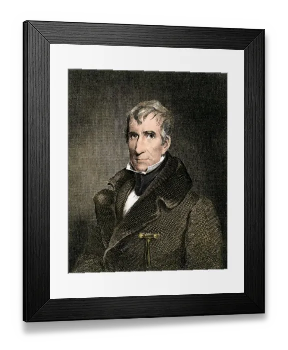 Framed Print : US President William Henry Harrison