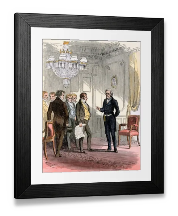 Framed Print : Andrew Jackson in the White House Framed Print : Andrew Jackson in the White House