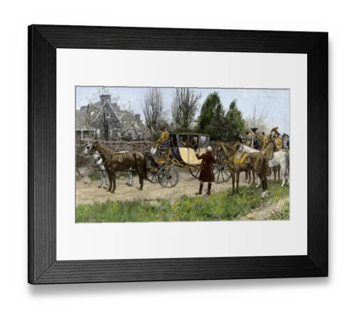 Framed Print : Washington leaving Virginia to be inaugurated as president, 1789 Framed Print : Washington leaving Virginia to be inaugurated as president, 1789