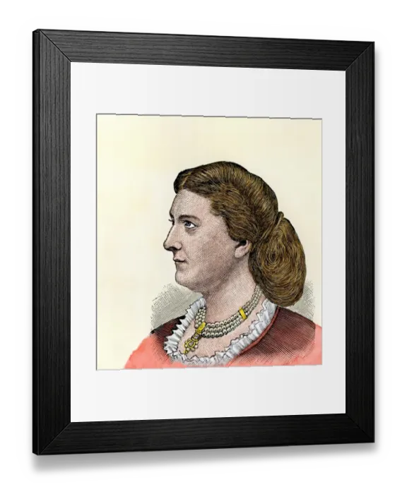 Framed Print : Harriet Lane, President Buchanans niece serving as his White House hostess Framed Print : Harriet Lane, President Buchanans niece serving as his White House hostess